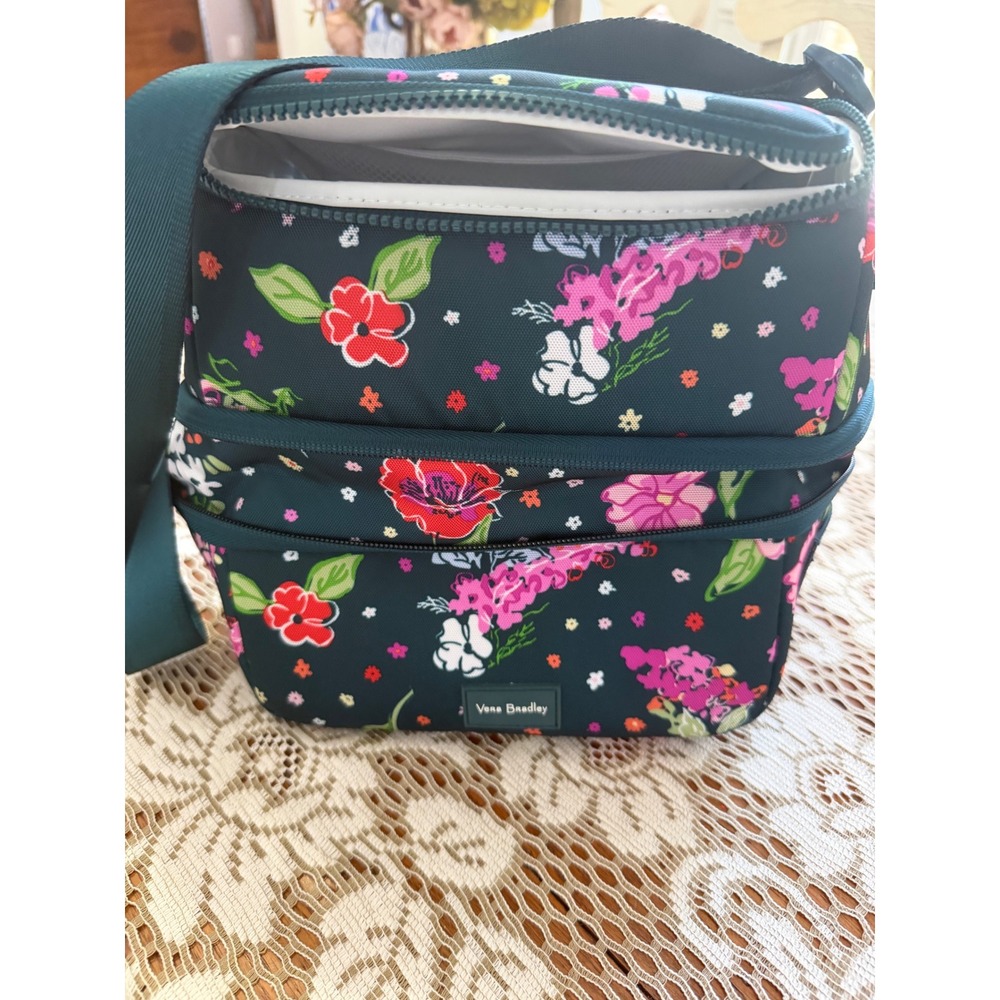 Vera Bradley reactive hope blooms expandable Insulated Lunch Cooler NWOT